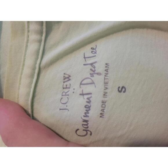 J Crew Garment Dyed small light green lightweight cotton tee shirt - Picture 3 of 5